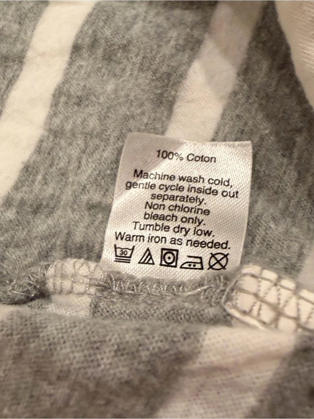 J. Crew Gray and White Striped Open-Front Cardigan T Shirt Cotton #449